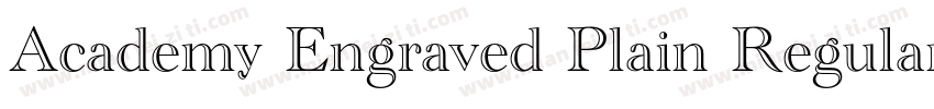 Academy Engraved Plain Regular字体转换